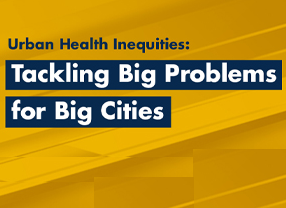 Graphic for Drexel University's Urban Health Inequities event hosted by Deans Laura N. Gitlin, PhD, and Ana Diez Roux, MD
